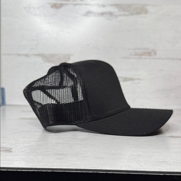 Black Trucker Cap with Humorous Text - Picture 4 of 5